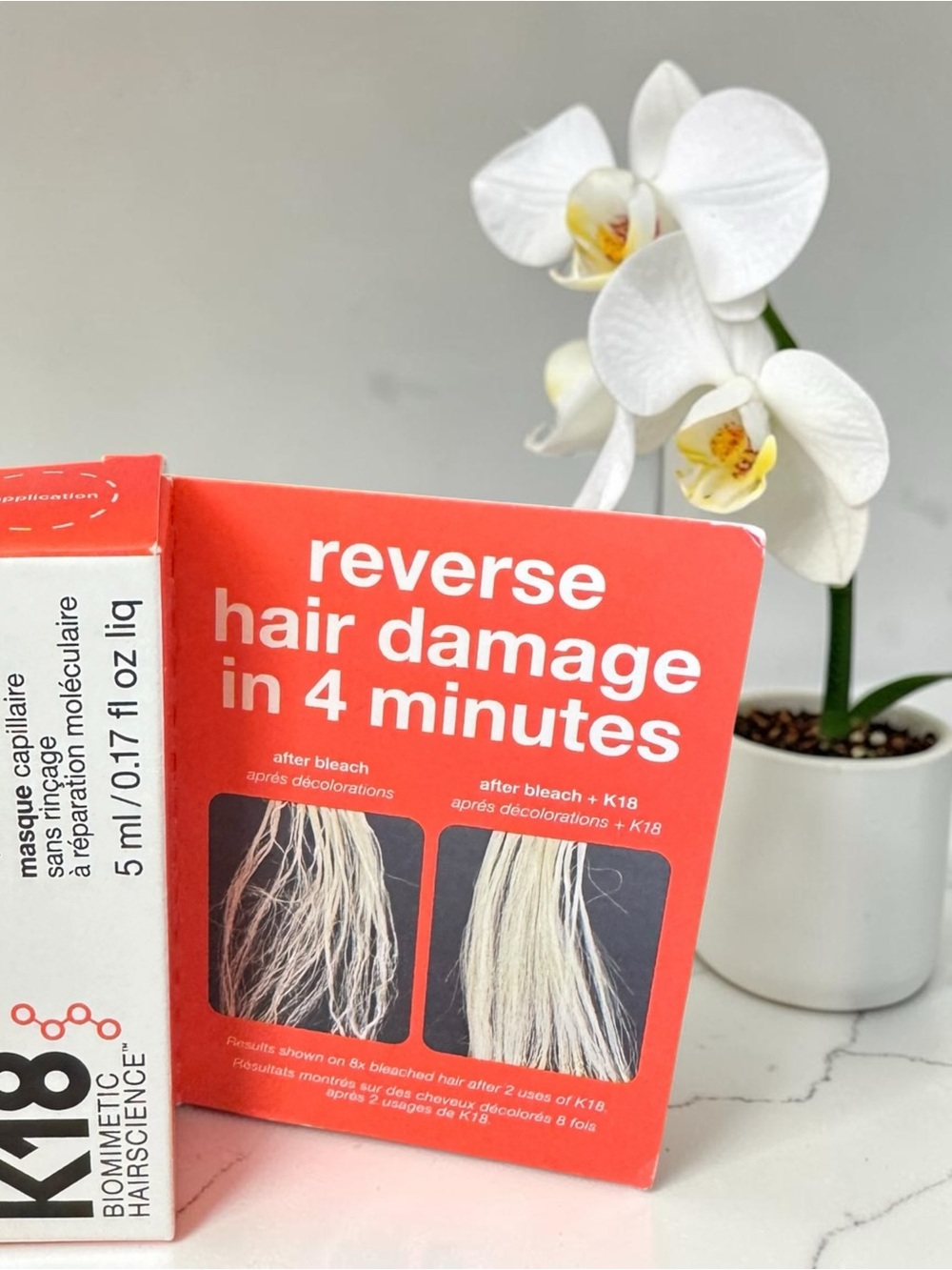 K18 Leave- In Molecular Repair Hair Mask. 5ml size